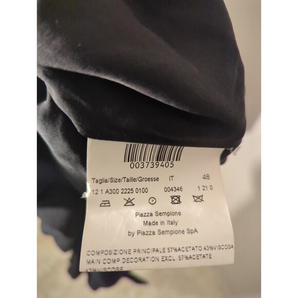Piazza Sempione plain black minimalist classic dress - Picture 10 of 10